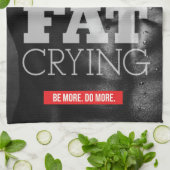 Trainingsmotivation - Schweiß ist Fett-Weinen Küchentuch (Gefaltet)