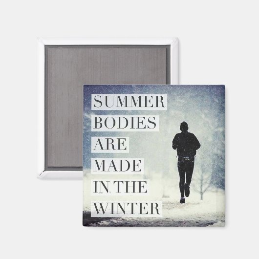 Trainingsmotivation - Sommerkörper Magnet (Vorderseite/Rückseite)