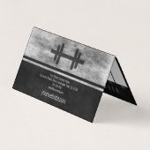 Trainingsplan für Muscle Man Personal Trainer Visitenkarten (Rückseite)