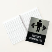 Trainingsprotokoll für die Gewichtszunahme von Bar Notizbuch (Innenseite)