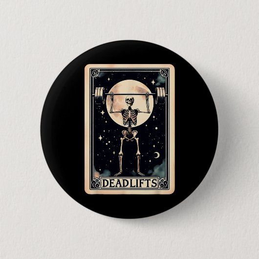 Trainingsschwingengewicht Lifting Funny Halloween Button (Vorderseite)
