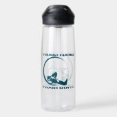 Trainingsshirt, Train hard, train dirty Motivation Trinkflasche (Rückseite)