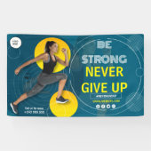 Trainingsübungen für die Fitness in Schwarz und Ge Banner (Horizontal)