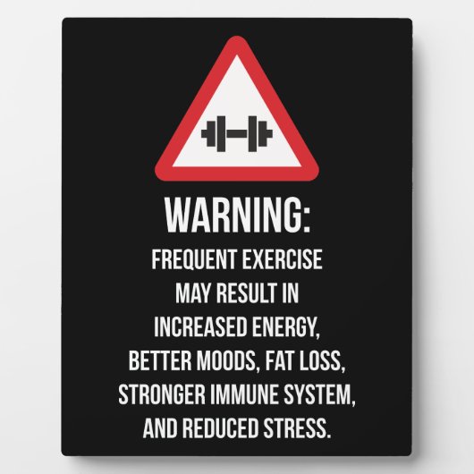 Trainingsvorteile - Warnung - Motivierend Training Fotoplatte (Vorderseite)