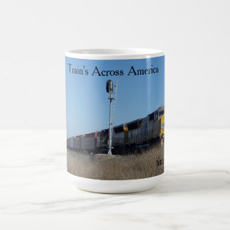 Train's Across America Hot Beverage mug. Verwandlungstasse
