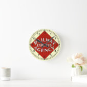 Trains Can Send Your Bags ahead by Railway Express Runde Wanduhr (Zuhause)