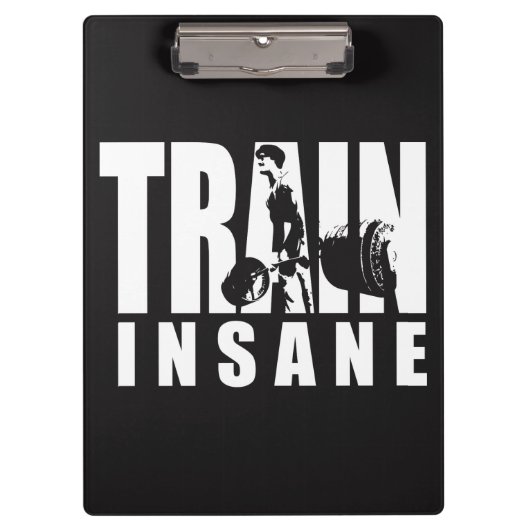 TRAINSANE - Aufzug - Gymnastiktraining Motivierend Klemmbrett (Vorderseite)