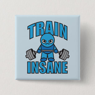 TRAINSANE Kawaii Weightlifter Deadlift Workout Button