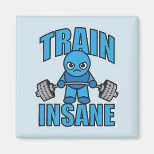 TRAINSANE Kawaii Weightlifter Deadlift Workout Magnet