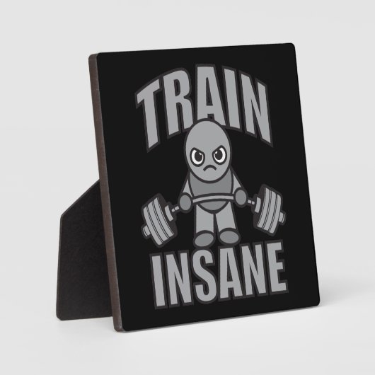 TRAINSANE - Workout Cartoon Anime Motivierend Fotoplatte (Vorderseite)