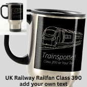 Trainspotter Class 390 Electric Railfan UK Railway Reisebecher