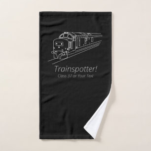 Trainspotter Klasse 37 Railfan UK Railway Diesel Handtuch