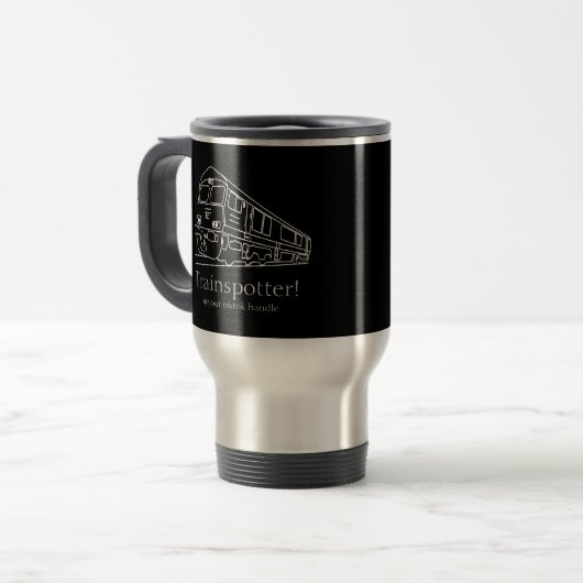 Trainspotter Klasse 66 Eisenbahn Eisenbahn-Ventila Reisebecher (Vorderseite Links)