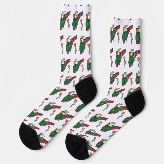 Trainspotting Socken (Linkes Detail)