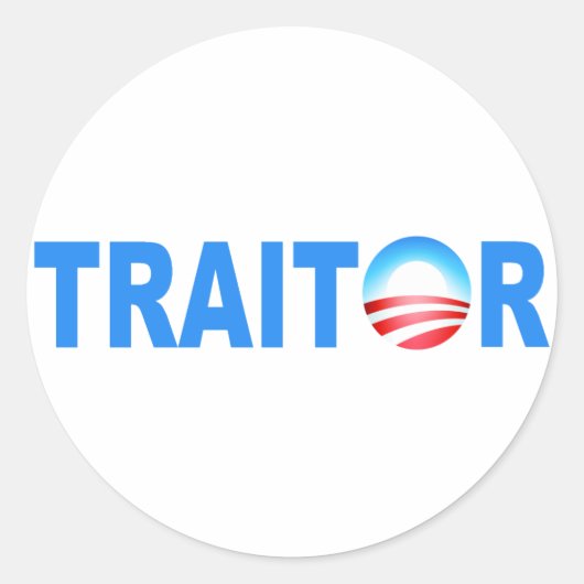 TRAITOR Obama Runder Aufkleber (Vorderseite)