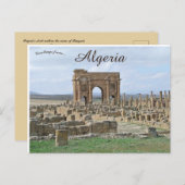 Trajans Arch in den Ruinen von Timgad Algerien Postkarte (Vorne/Hinten)