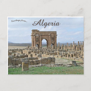 Trajans Arch in den Ruinen von Timgad Algerien Postkarte