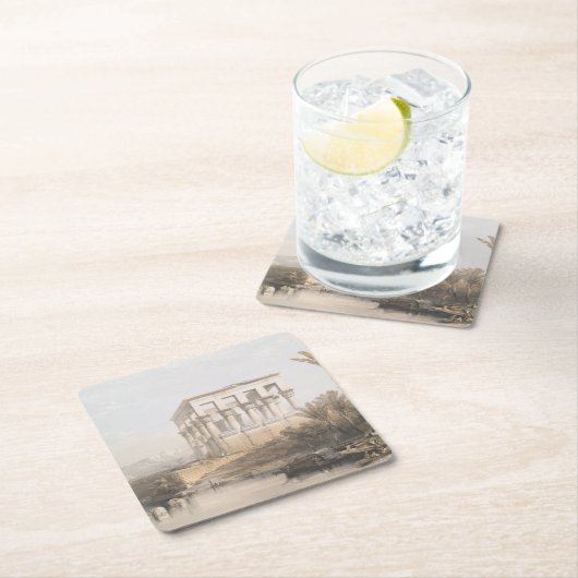 Trajans Kiosk, hypaethral Tempel in Philae Egypt Rechteckiger Pappuntersetzer (Vor Ort)