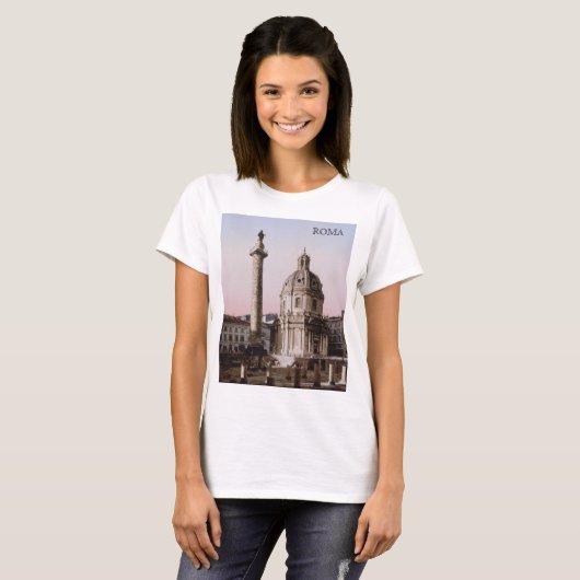 Trajans Säule in Rom (c. 1900) T-Shirt (Vorne ganz)