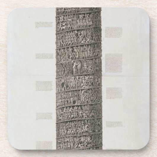 Trajans Spalte (Stich) Getränkeuntersetzer (Vorderseite)