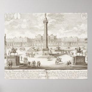 Trajans Square Rome, aus "Entwurf einer historis" Poster