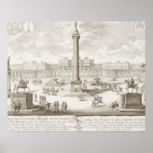 Trajans Square Rome, aus "Entwurf einer historis" Poster (Vorne)
