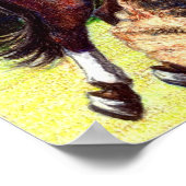 Trakehner Eventing Cross Country Horse Portrait Poster (Ecke)