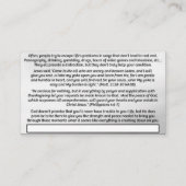 Trakt - Flucht Visitenkarte (Rückseite)