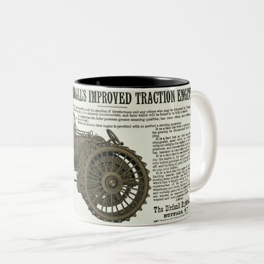 TRAKTIONSBAUERZEUGNISSE FÜR MOTOR MOTOR ZWEIFARBIGE TASSE (VorderseiteRechts)