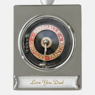 TRAKTIONSMOTOR Banner-Ornament SILBER