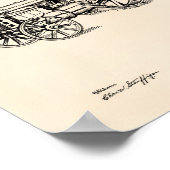 Traktor 1919 Patent Art Old Peper Poster (Ecke)