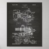 Traktor 1932 Chalkboard für Patentkunst Poster (Vorne)
