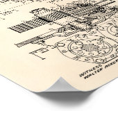 Traktor 1932 Patent Art Old Peper Poster (Ecke)