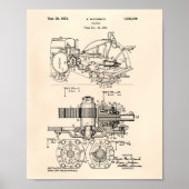 Traktor 1932 Patent Art Old Peper Poster (Vorne)