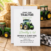 Traktor 1. Geburtstag Party Fun Farm Einladung