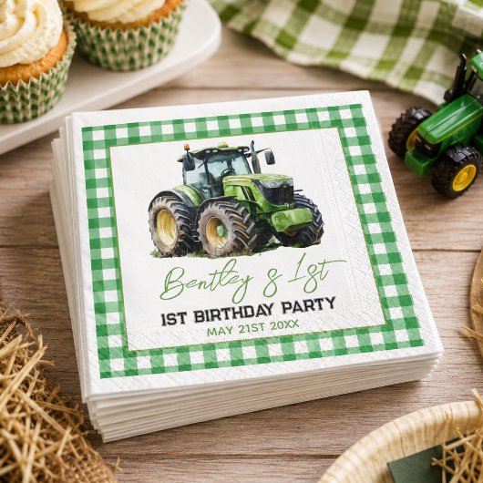 Traktor 1. Geburtstag Party Fun Farm Serviette