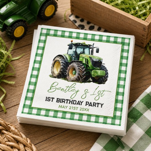 Traktor 1. Geburtstag Party Fun Farm Serviette
