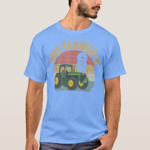 Traktor 8. Geburtstag 8 Jahre alter Bauer Thema T-Shirt