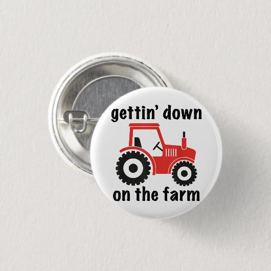 Traktor Abfahrt auf dem Bauernhof Stall Danc Button (Vorne & Hinten)