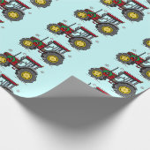 Traktor am Holidays Wrapping Paper Geschenkpapier (Ecke)