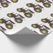 Traktor am Holidays Wrapping Paper Geschenkpapier (Ecke)