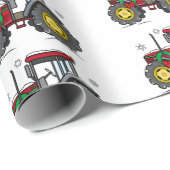 Traktor am Holidays Wrapping Paper Geschenkpapier (Rolleneckpunkt)