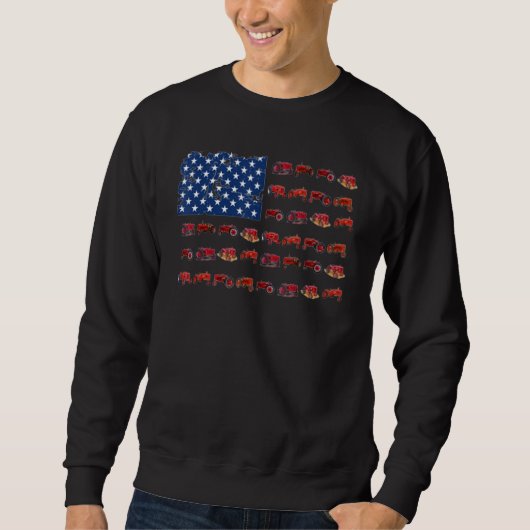 Traktor American Flag Bauer Sweatshirt (Vorderseite)