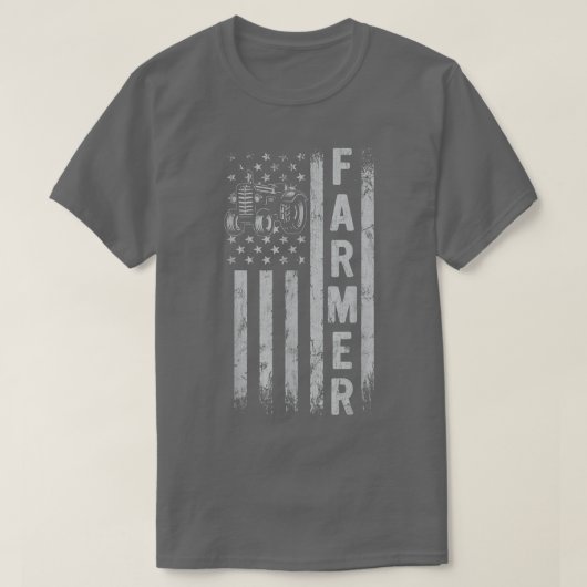 Traktor American Flag Graphic Patriotic Bauer Far T-Shirt (Design vorne)