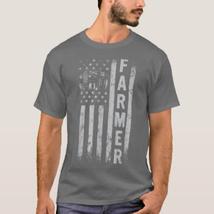 Traktor American Flag Graphic Patriotic Bauer Far T-Shirt
