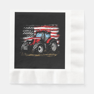 Traktor Amerikanische Vintage-Farm Landwirtschaft Serviette