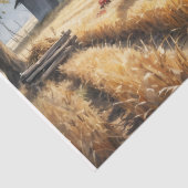 Traktor auf der Landschaft des landwirtschaftliche Seidenpapier (Detail)