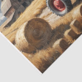 Traktor auf der Landschaft des landwirtschaftliche Seidenpapier (Detail)