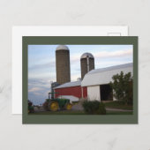 Traktor auf der Postkarte (Vorne/Hinten)