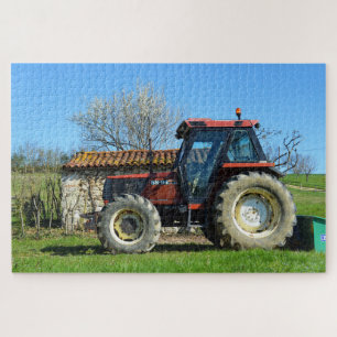 Traktor auf einem Bauernhof in Frankreich Puzzle